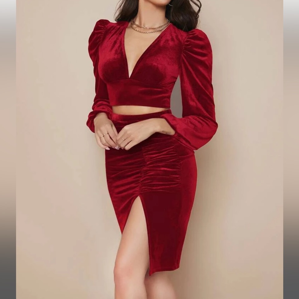 Two piece velvet set